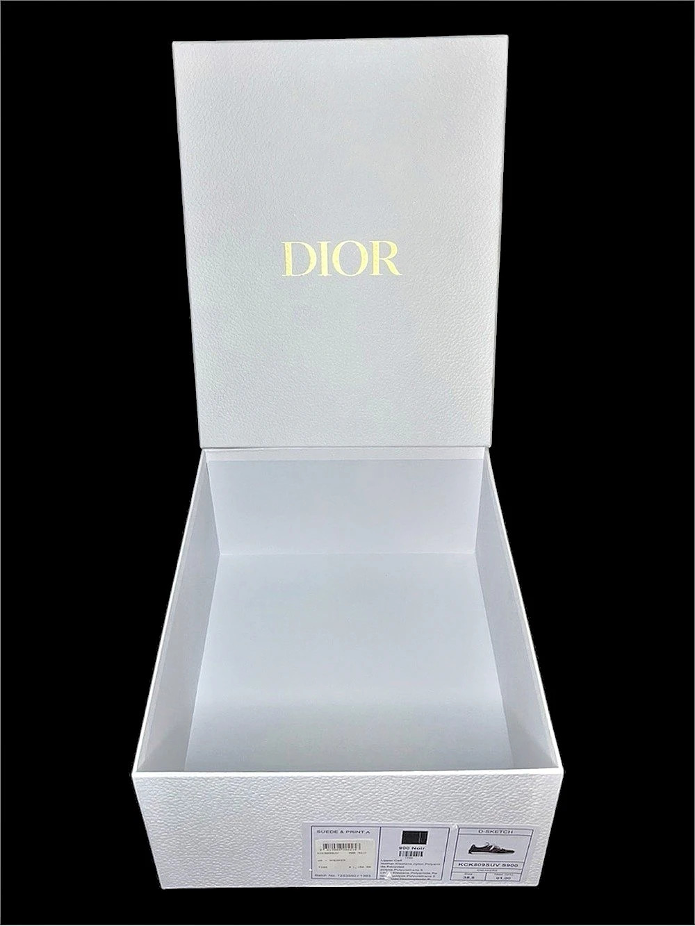 Authentic Dior D-Sketch Empty Shoe Box White & Black